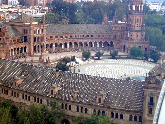 Place d'Espagne à Séville (Andalousie)