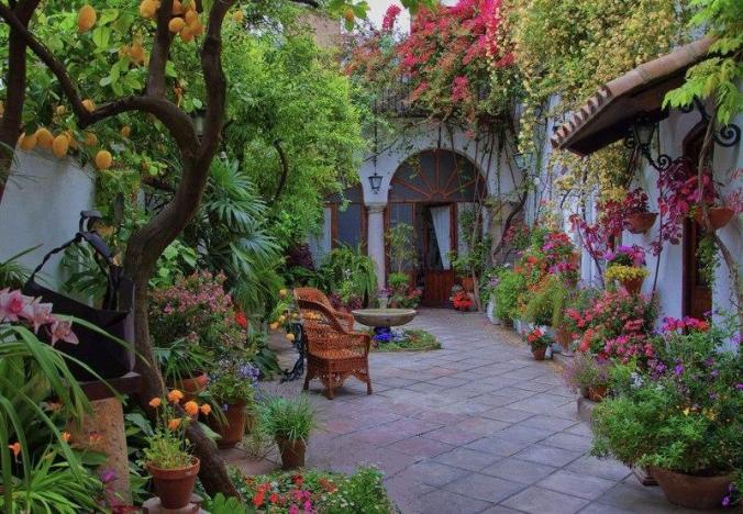 Un patio à Cordoue (Andalousie)